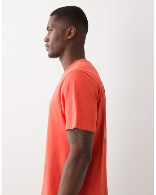 Columbia Red Csc Outdoor Back Graphic T-shirt for men