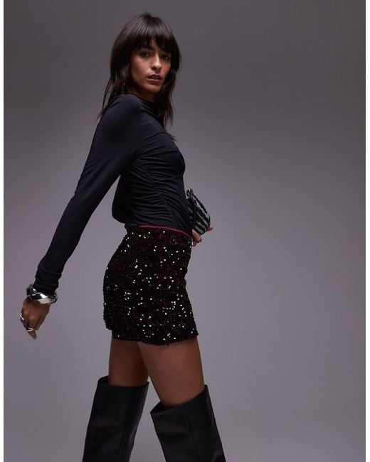 Mango Blue Sequin Shorts