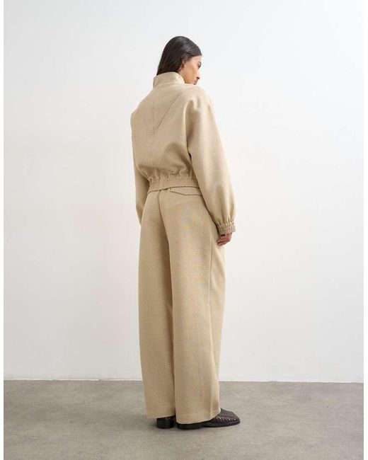 TOPSHOP Natural Co Ord Twisted Seam Slim Trouser