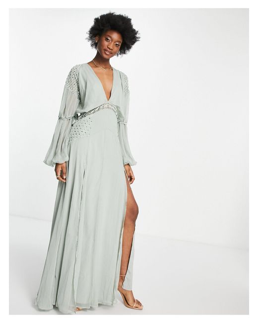 ASOS Maxi Dress With Embellished Lace ...