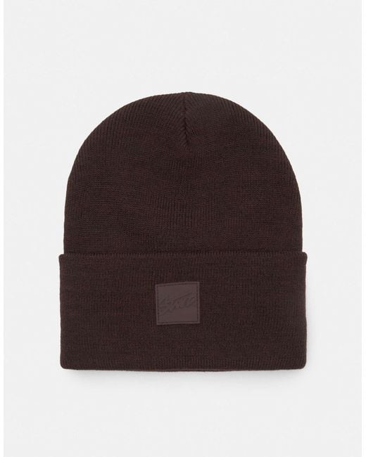 Pull&Bear – strickmütze in Brown für Herren