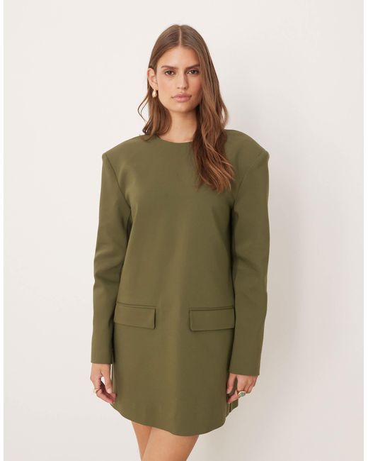 asos long sleeve shift dress ASOS DESIGN long sleeve shift mini dress in plisse sequin in pink