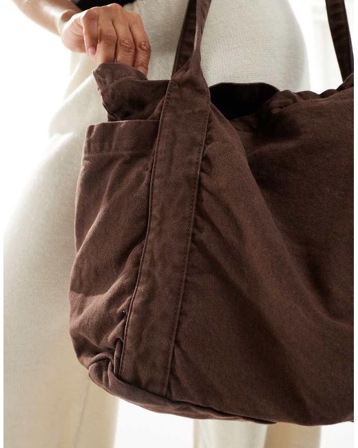 ASOS Tote Tas Met Meerdere Vakken in het Brown