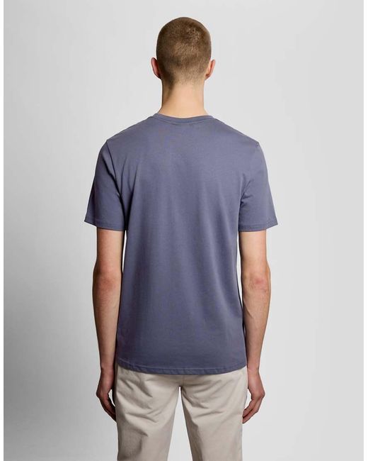 Lyle & Scott Blue Ss T-Shirts Plain T-Shirt for men