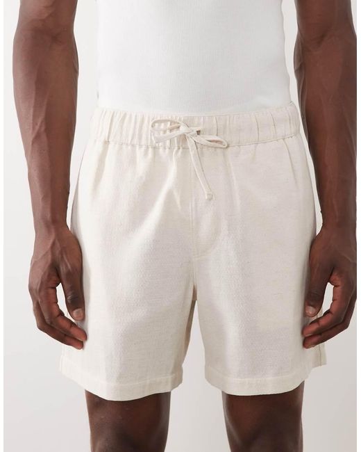 ASOS Natural Textured Shorts for men