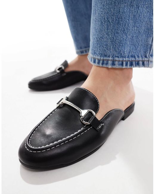 New Look Blue Backless Snaffle Loafer