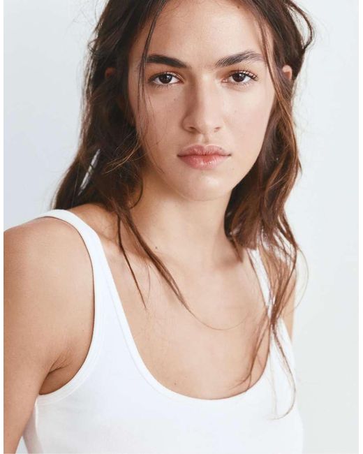 Pull&Bear White Modal Tank Top