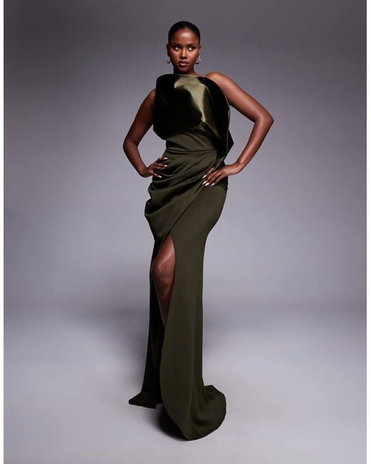 ruby formal dresses Ruby Velvet Pleated Corset High Slit Prom Formal Dress main image 1