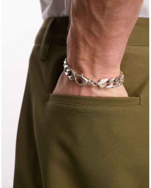 Collusion White Relaxed Wide Leg Tailored Pants for men