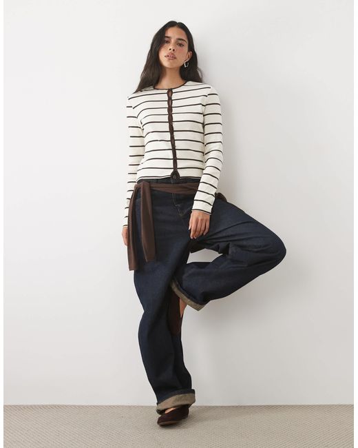 Mango White Strickjacke