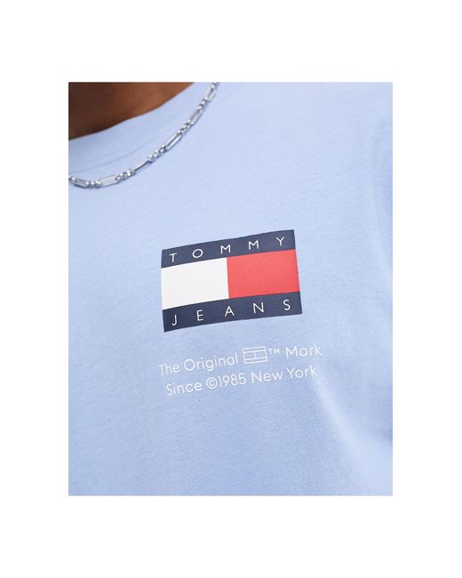 Tommy Hilfiger Blue Slim Essential Flag Logo T-shirt for men