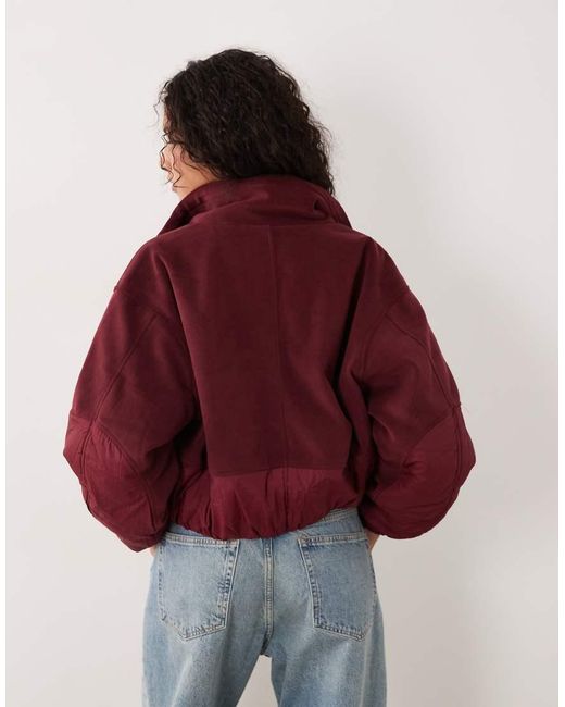 Cotton On Red Polar Fleece Padded Jacket