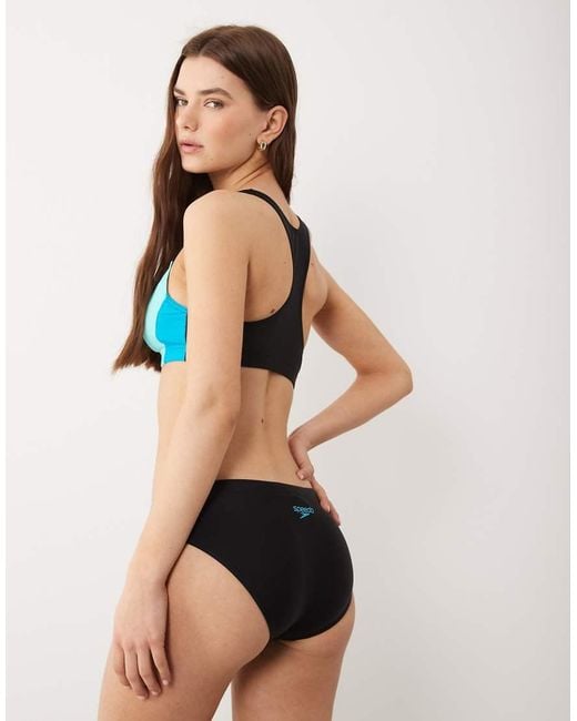 Speedo Blue Colourblock Splice 2.0 Bikini