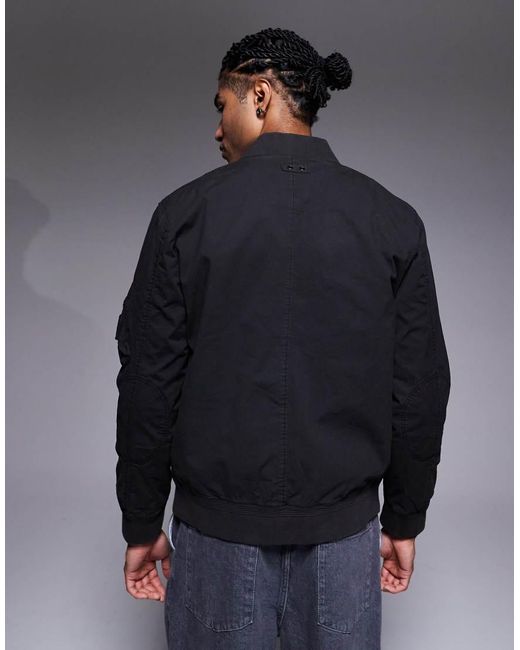 River Island Gray Utility Bomber Jacket for men