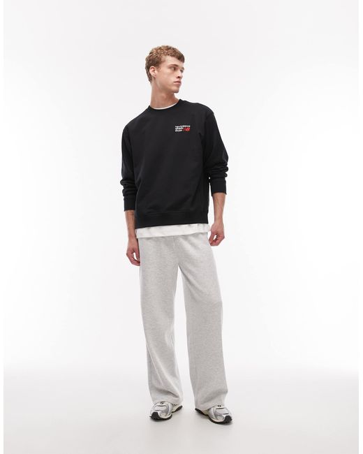 New Balance Black Athletics Premium Logo Sweatshirt for men