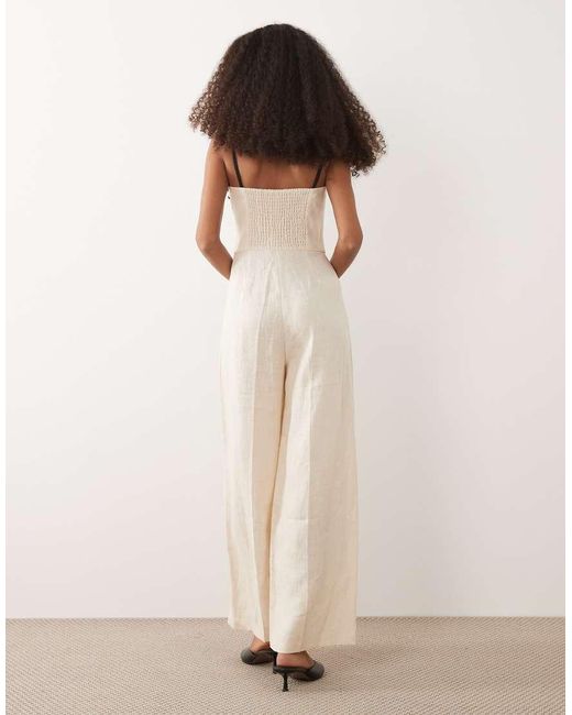 Mango Natural Strappy Jumpsuit