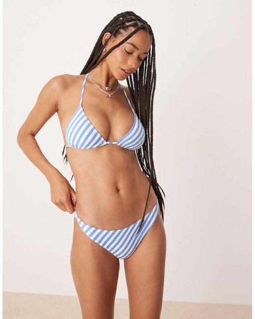 & Other Stories White Halter Triangle Bikini Top