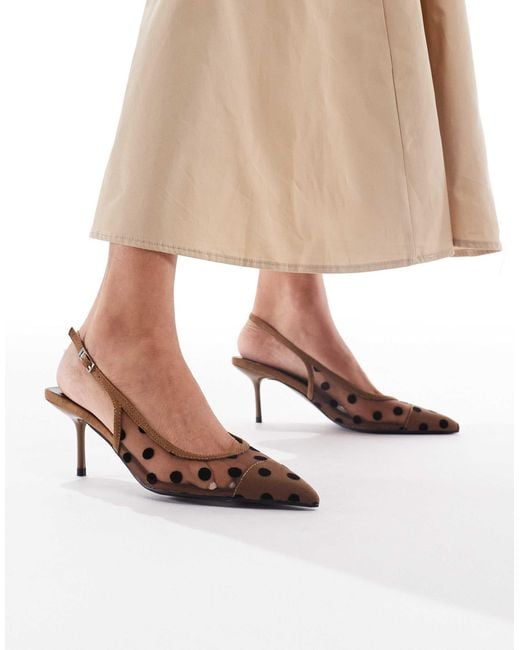 Glamorous White Slingback Pumps