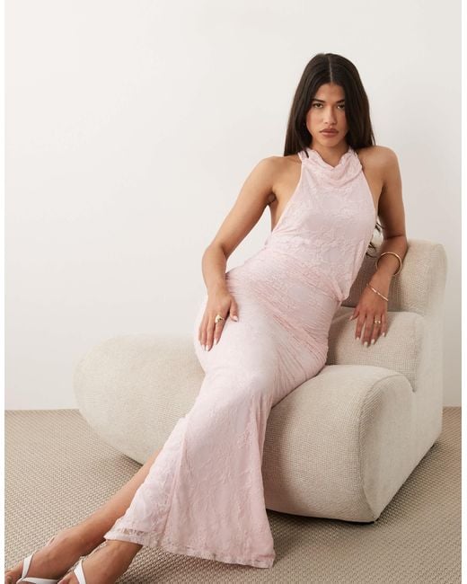 asos pink maxi dress Design Cami Pleated Tulle In Rose The tie and zip Pink Dresses Lifestyle Maxi Dress