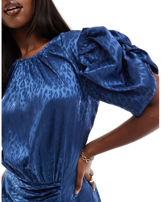 AX Paris Blue – satin-midikleid