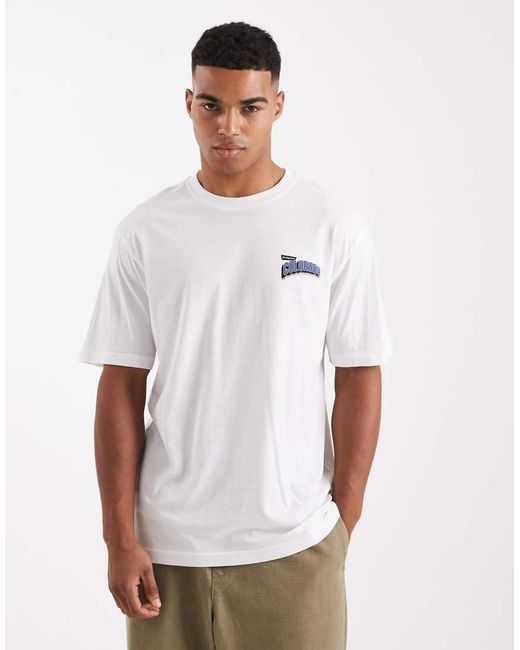 Only & Sons White Oversized Fit T-Shirt With Colorado Back Print for men
