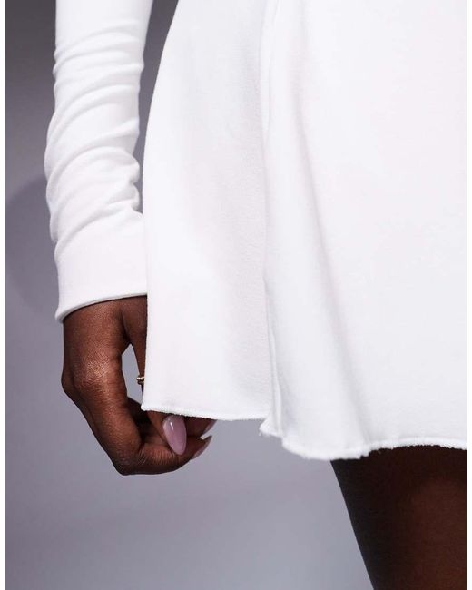 Oh Polly White Brenna Open Back Jersey Mini Dress