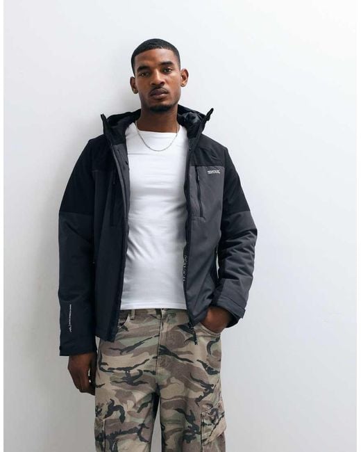 Regatta Blue Waterproof Hooded Highton Stretch Padded Jacket for men