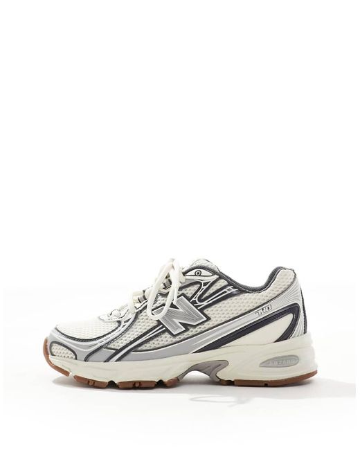 New Balance White 740 Unisex Asos Exclusive Sneakers