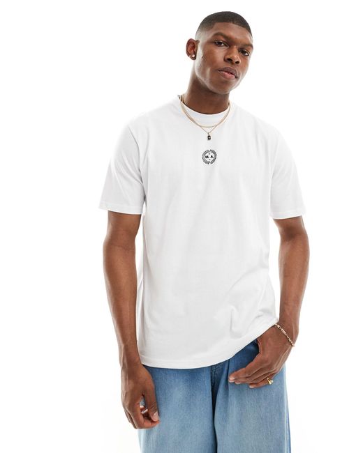 T-shirt bianca con grafica sul retro di Marshall Artist in White da Uomo