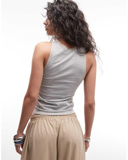 Collusion Gray Contrast Stitch Vest
