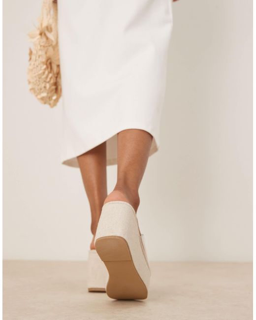ASOS Natural Tess Mule Wedges