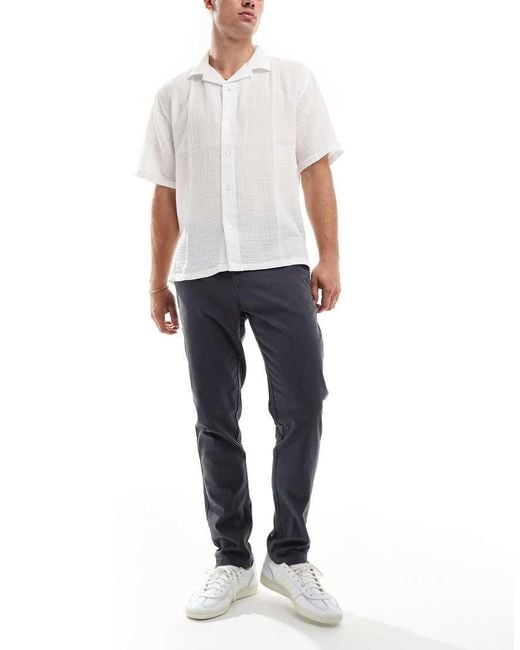 Only & Sons White Slim Fit Chinos for men