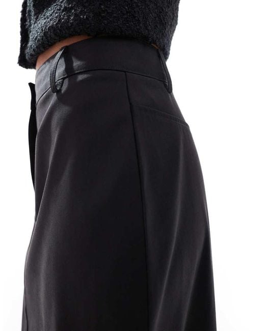 4th & Reckless Black Tailored Maxi Skirt Co-ord