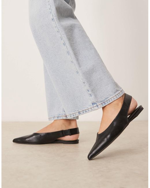 ASOS Black Linford Slingback Ballets