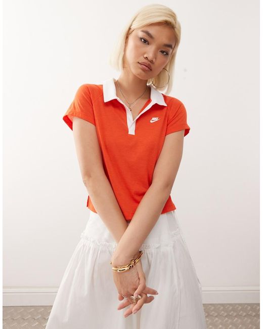 Nike Red Retro Football Polo