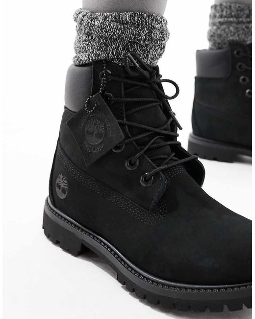 Timberland Black 6 Inch Premium Boots