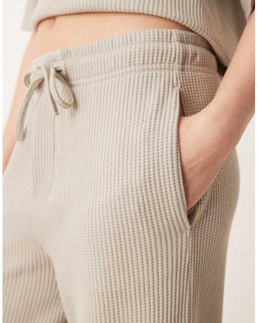 Joggers De Punto Grueso Gofrado De (Parte De Un Conjunto)-Verde ASOS de color Natural
