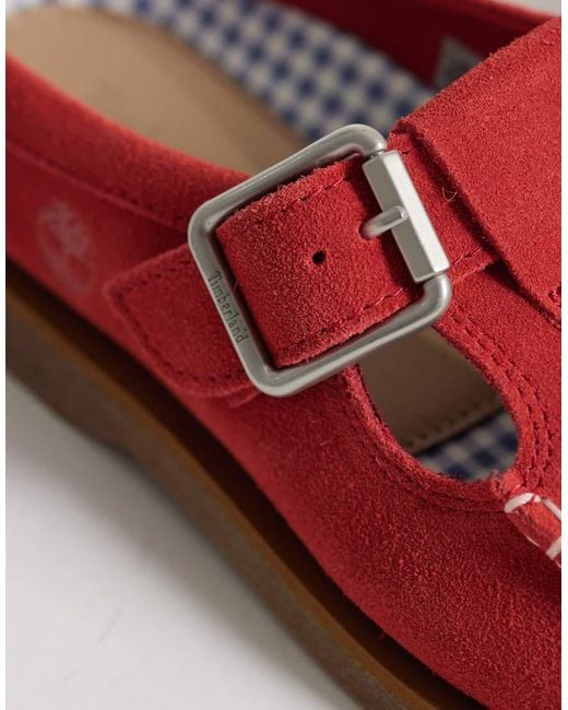 Timberland Red Classic Boat Clog Shoe