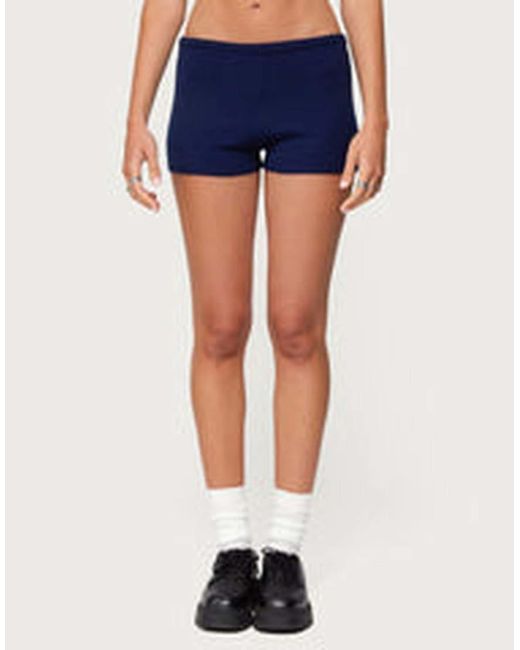 Edikted Blue Arianna Knit Shorts