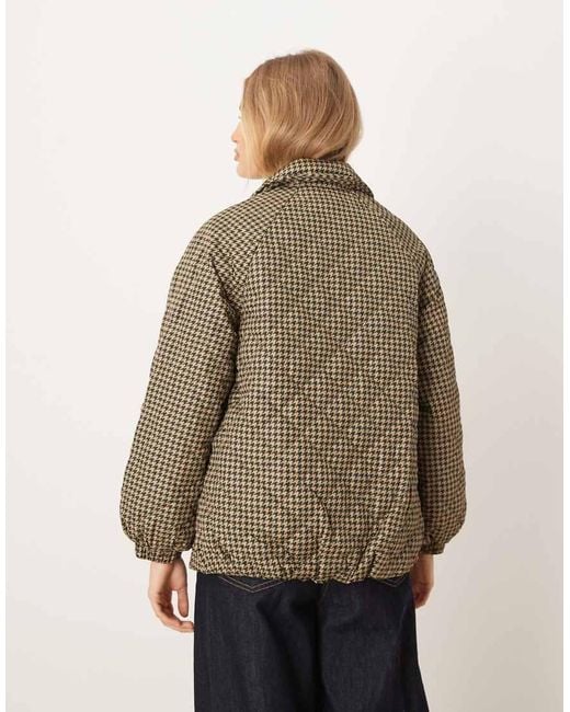 Barbour Brown Laoise Check Quilted Jacket