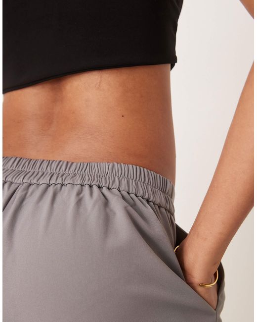 JDY Tall Natural Asymmetric Button Wide Leg Trousers