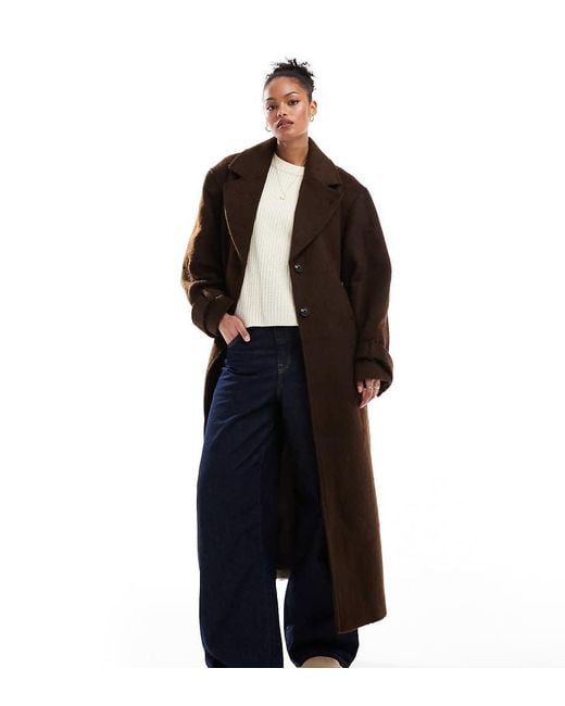 ASOS Asos Design Tall Half And Half Formal Coat in Black Lyst UK