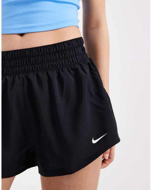 Nike Blue Nike One Training Dri-Fit Mid Rise 3 Inch Shorts