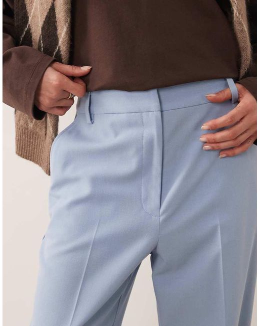 ASOS Blue Tailored Slim Straight Trousers
