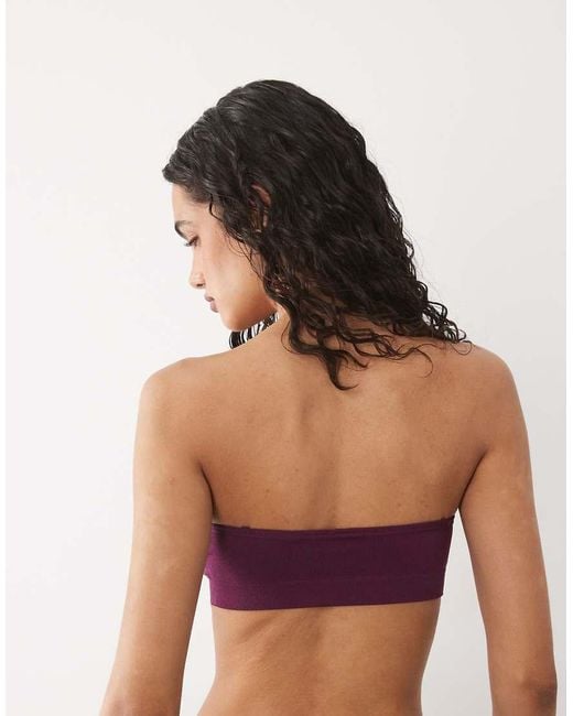 Cotton On Purple Seamless Sweetheart Padded Bandeau