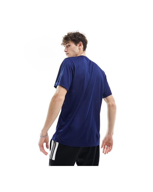 Adidas - training essentials - t-shirt blu navy di Adidas Originals in Blue da Uomo