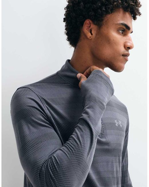 Under Armour Blue Velociti Quarter-Zip Running T-Shirt for men