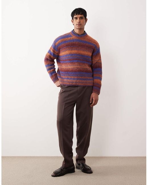Weekday Red Spacedye Knitted Jumper for men