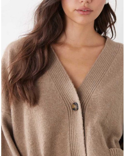 Monki Brown Oversized Cardigan