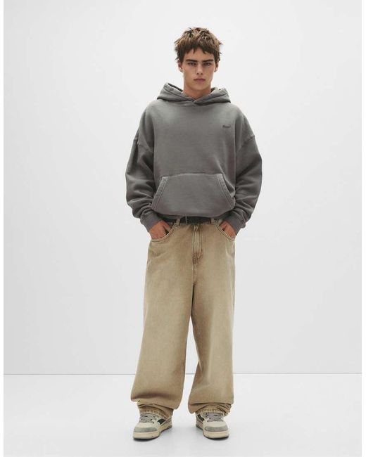 Pull&Bear Hoodie Met Stwd-Patch in het Gray voor heren